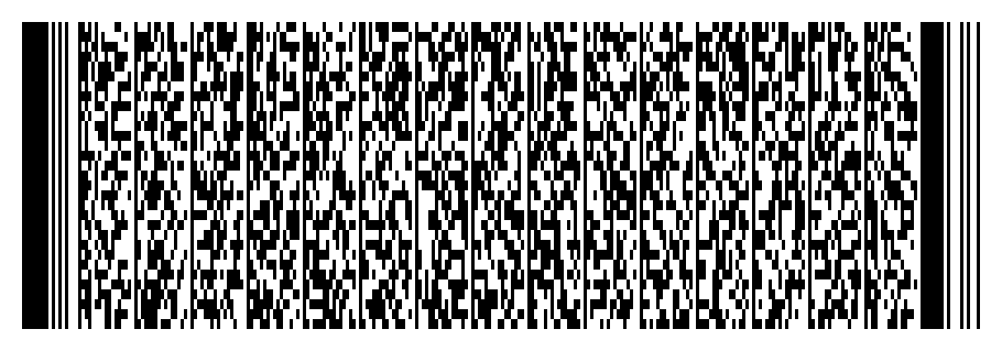 A PDF417 barcode representation of the CBOR-LD encoded Utopia Driver's License.